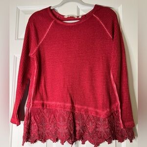 Soft Surroundings Rose Waffle Top PM